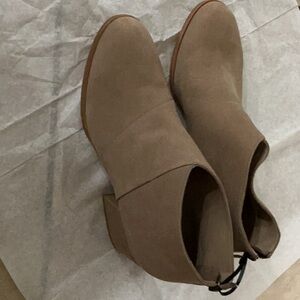 Eileen Fisher Tan Suede Ankle Booties